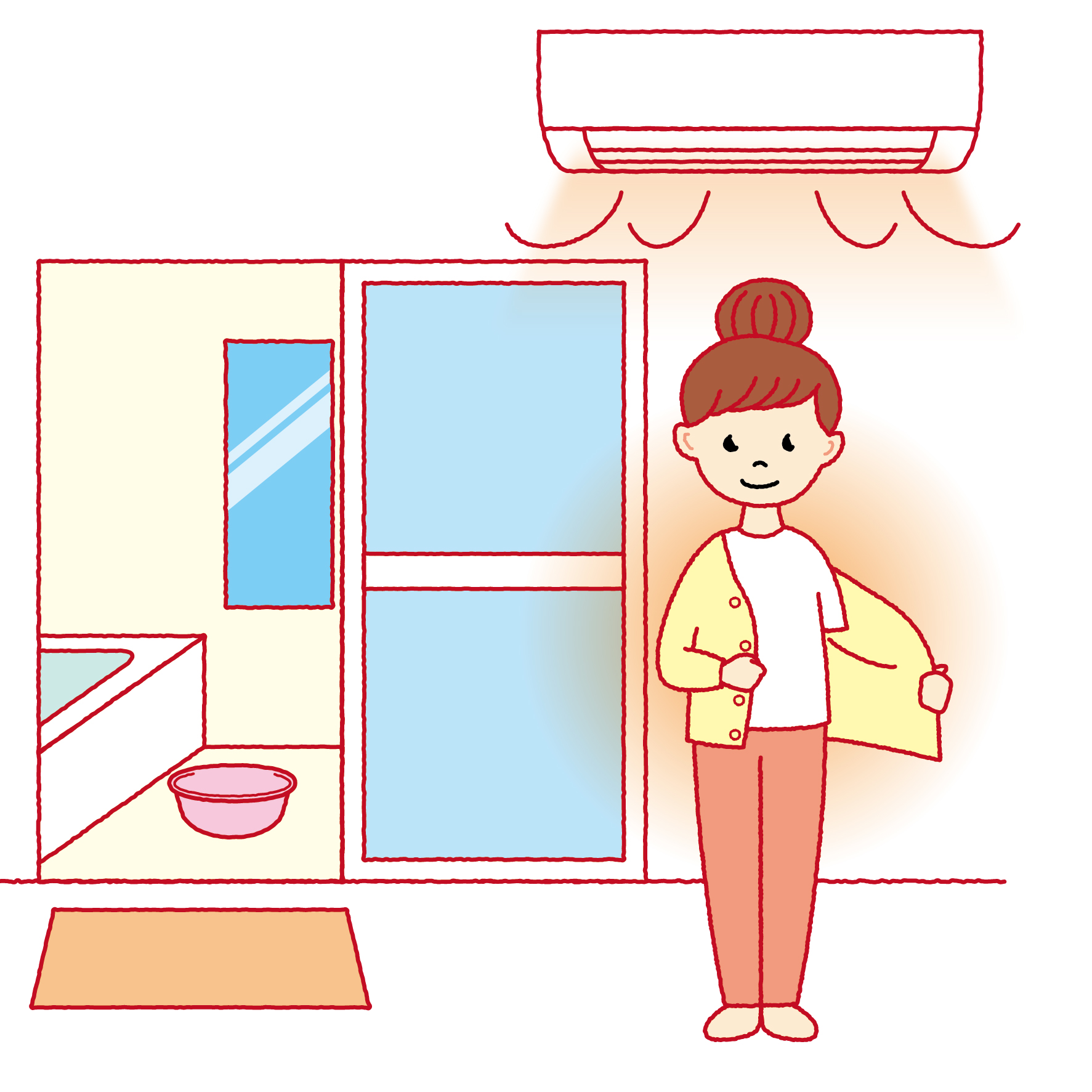 【対策のポイント】脱衣室を暖める工夫をしよう!